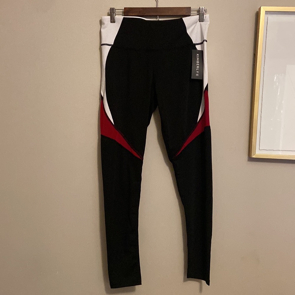 Black, White, and Pink leggings